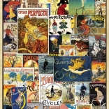 Puzzle Eurographics Affiches cyclistes vintage 1000 pièces
