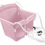 Balançoire pour enfants en plastique avec barrière de sécurité, rose