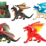 figurine de dragon en plastique 20 cm – 4 modèles en boîte