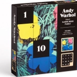 Puzzle coulissant en bois Andy Warhol : Fleurs 2‑en‑1