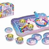 Set de thé dans une petite valise Licorne