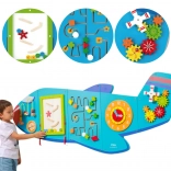 Tableau sensoriel mural en bois Avion VIGA Montessori