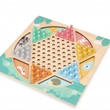 Jeu de société en bois réversible – HALAMA et Serpents et échelles