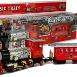 Train classique à piles avec fumée, sons et effets lumineux