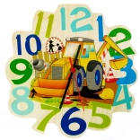 Hess Horloge en bois pour enfants Pelle mécanique