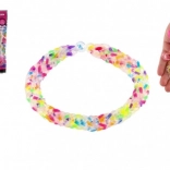 Ensemble d'élastiques pour tressage de bracelets - arc-en-ciel