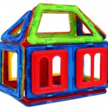 Mini jeu de construction magnétique pour enfants 3+ – pièces colorées, 13 éléments avec guide architectural