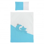 Parure de lit pour berceau BELISIMA Magic Stars, 6 pièces, turquoise 100 × 135
