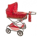 Poussette profonde en osier pour poupées Monika 90 × 40 × 70 cm
