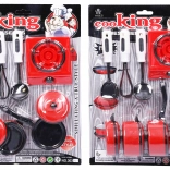 Vaisselle pour enfants avec réchaud – set de cuisine pour petits chefs