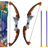 Arc pour enfants avec flèches à ventouse vert‑orange, 3 pcs