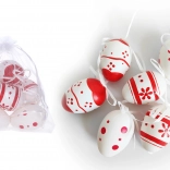 Œufs décoratifs en plastique peints 6 cm