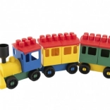 Jeu de construction LORI train avec 2 wagonnets, en plastique