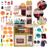 Cuisine pour enfants avec vapeur, eau courante et 49 accessoires