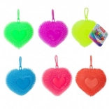 Pendentif anti-stress en silicone cœur 11 cm