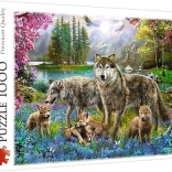 Puzzle 1000 pièces – Famille de loups