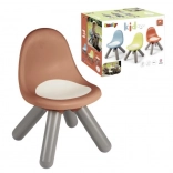 Chaise enfant en plastique recyclé, couleur brique