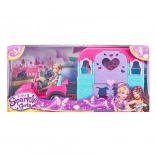 Poupée SPARKLE GIRLZ avec jeep et caravane de camping 26,5 cm