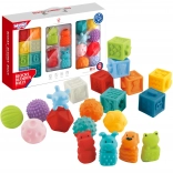 Woopie Baby cubes sensoriels avec sifflet – apprendre à compter, 20 pièces