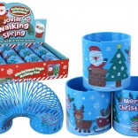 Ressort bleu culte à motif de Noël 6 cm