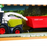 Moissonneuse-batteuse interactive avec remorque et goulotte de vidange, effets lumineux et sonores, 3+