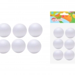 Boules en polystyrène décoratives 3 cm, 6 pcs