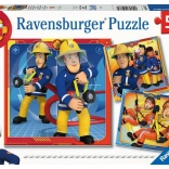 Puzzle Ravensburger Sam le Pompier à la rescousse 3x49 pièces