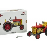 Tracteur Zetor rouge avec jantes en plastique à clé 1:25