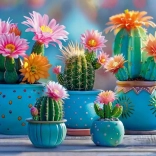 Puzzle CHERRY PAZZI Feu d’artifice de cactus en fleurs 1000 pièces
