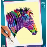 creart : peinture par numéros – funky zebra
