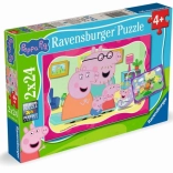 Puzzle Peppa Pig 2×24 pièces Ravensburger