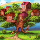 Puzzle Maisons dans les arbres 1000 pièces