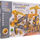 Méga jeu de construction – circuit de chantier avec grues et petites voitures, 44 pièces