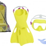 ensemble de snorkeling pour enfants BESTWAY – masque, tuba et palmes, jaune