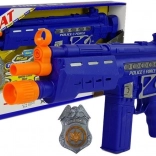 Set de police pistolet et badge bleu marine effets sonores et lumineux 37 cm