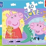 puzzle 60 pièces petit cochon heureux – peppa pig