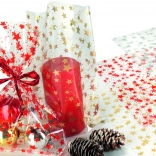 Sachet en cellophane Transparent Étoile 18x50 cm