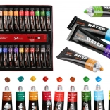 Set de peintures acryliques en tubes – 24 couleurs
