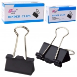 Clips de bureau universels acier ressort noir 32 mm 12 pcs