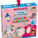 Autocollants de bain changeant de couleur Créatures mystiques avec filet de rangement