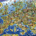 puzzle Educa carte folle de l'Europe 500 pièces