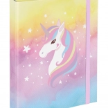 Chemises pour cahiers scolaires A5 Rainbow Unicorn