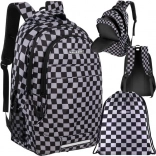 Sac à dos à motif damier 30 L avec sac KRUZZEL