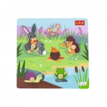 Puzzle en bois Animaux de la prairie – 5 pièces