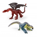 Set de dragons en plastique 12 cm – 2 figurines