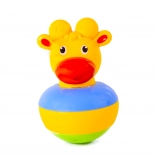Girafe culbuto anti-renversement avec grelot (roly‑poly)