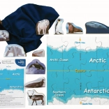 Just Jigsaws régions polaires et leurs animaux – puzzle en bois, 16 pièces et 10 animaux