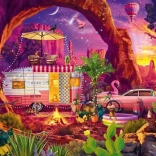 Puzzle Camping dans le désert 1000 pièces