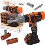 perceuse-visseuse électronique sans fil pour enfants Smoby Black & Decker avec brique
