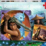 Puzzle RAVENSBURGER Raya et le dernier dragon 3×49 pièces